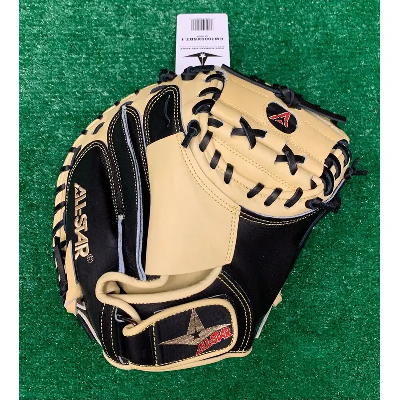All Star Pro Series 32" Baseball Catchers Mitt CM3000XSBT - Cream Black