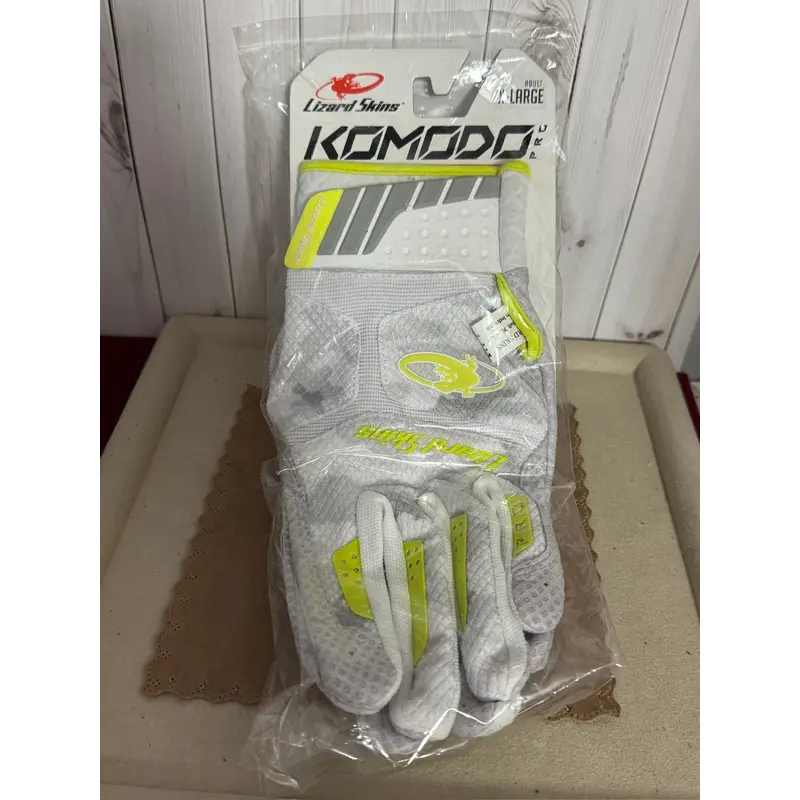 XL Banana Yellow and White Adult Lizard Skins Batting Gloves (New)