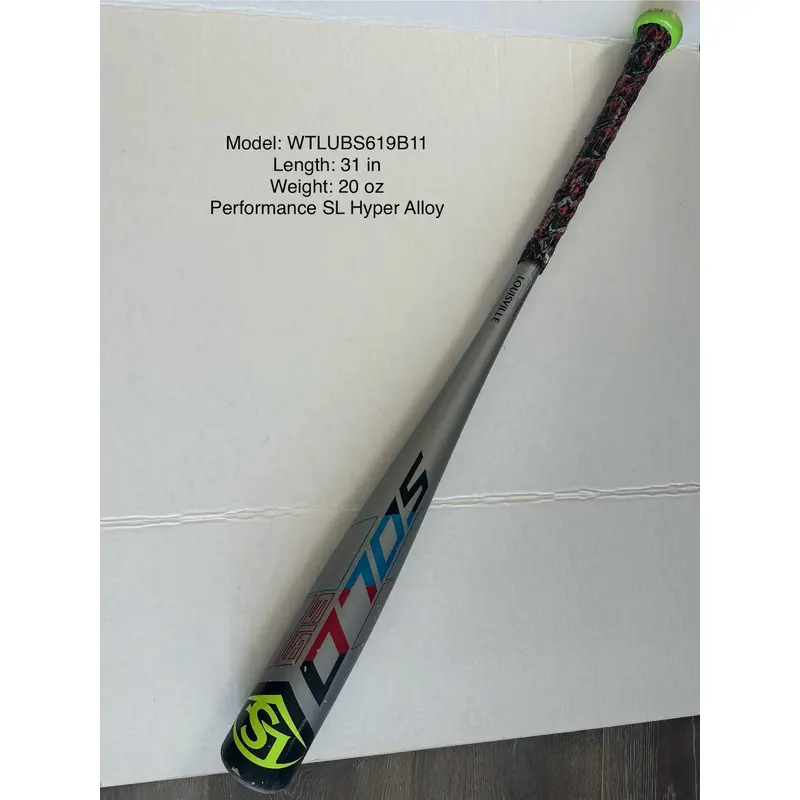 2019 Louisville Slugger Solo 619 Alloy USABat Certified Bat (-11) 20 oz 31" (Used)