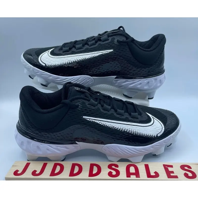 Nike Alpha Huarache Elite 4 MCS Baseball Cleat Black White FD6221-001 Mens Sz 13  New