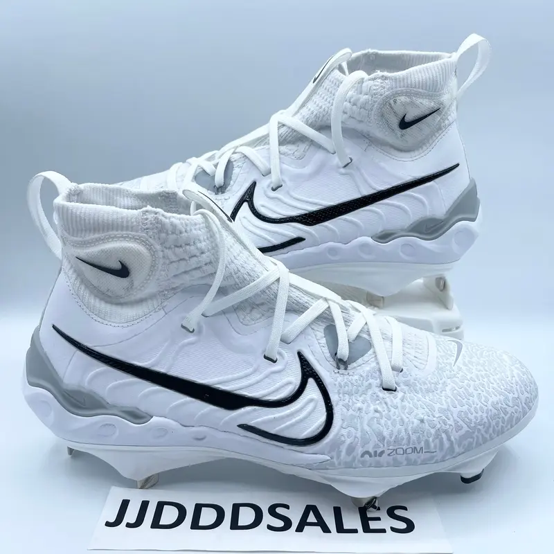 Nike Alpha Huarache NXT Men's Baseball Cleats White Black DJ6517-100 Mens Sz 7.