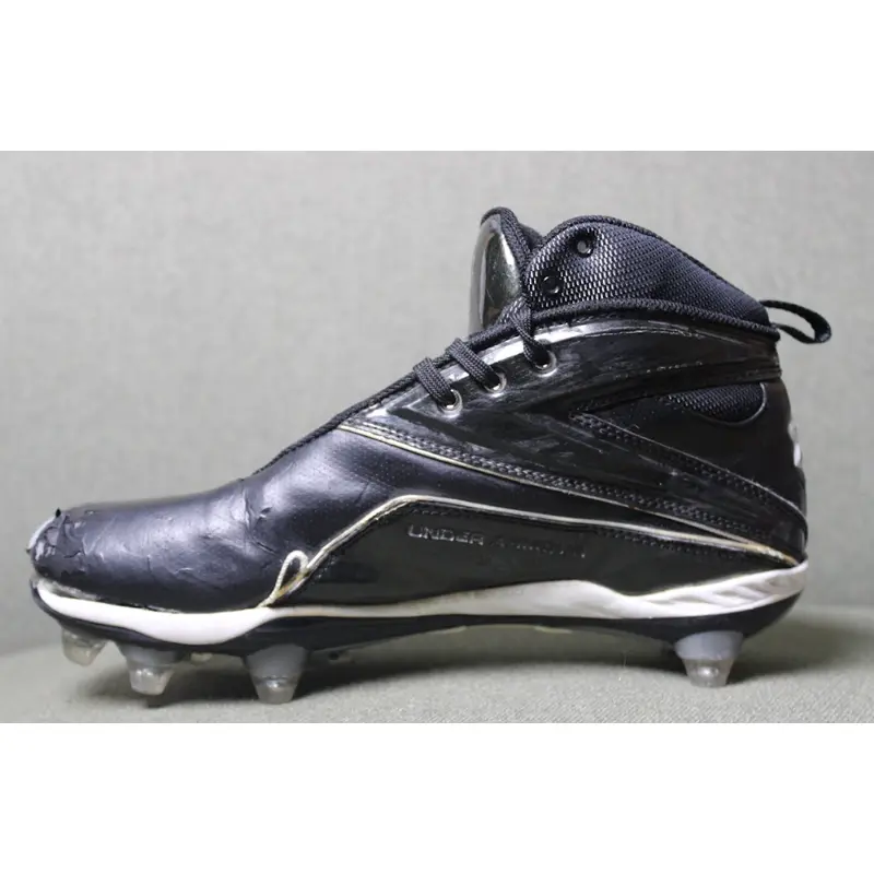 Black Men's Size M 9.0 (W 10.0) Adult Under Armour High Top Detachable Cleats (Used)