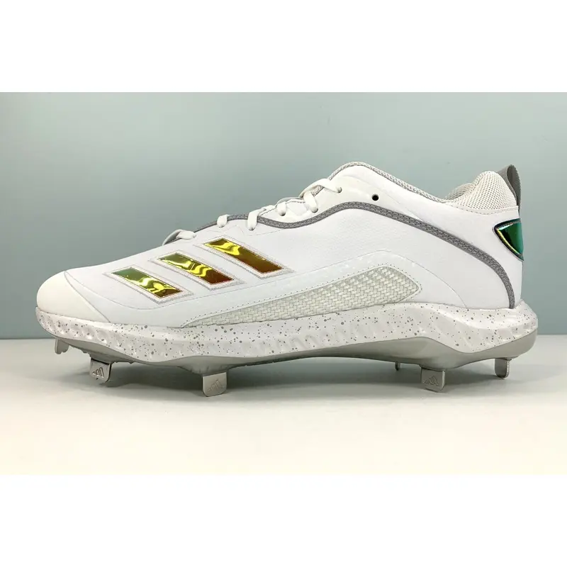 New Adidas Icon 6 Bounce ECP Metal Baseball Cleats White FX4123 Men Size 15