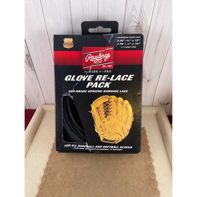 Rawlings Glove Re Lace Pack Black and GloveLace Locks