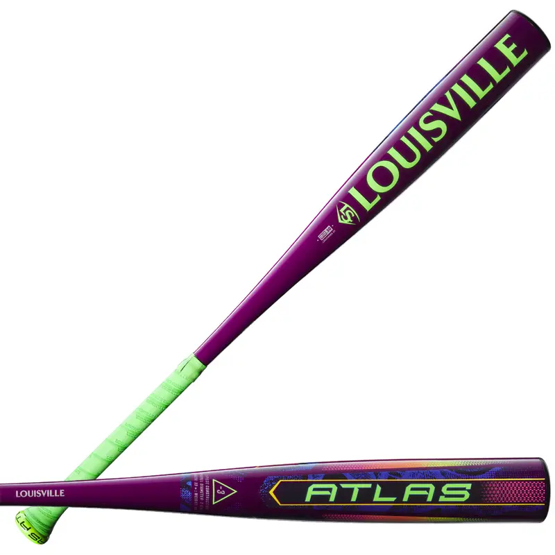 New 2026 Louisville Slugger Atlas Neon Energy BBCOR Baseball Bat - 32 Inch/29oz.