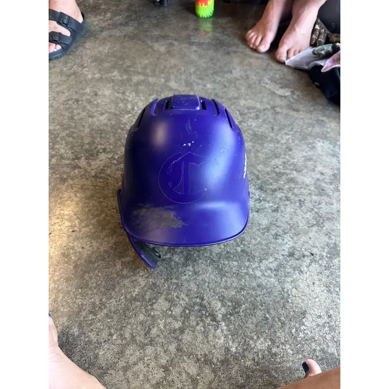 Purple baseball helmet