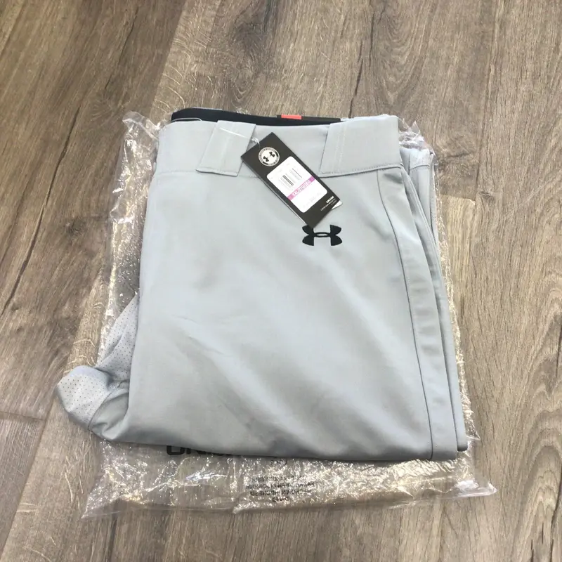 Under Armour Mens Gray Relaxed Fit Baseball Pants Size 2XL(New)