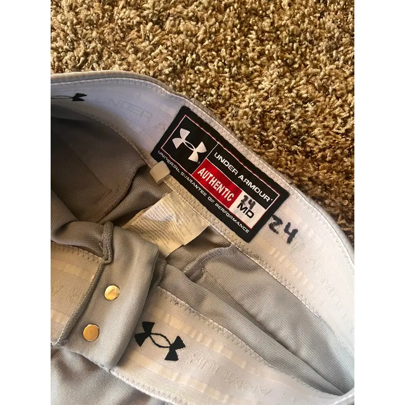 Gray Men's Adult Medium Under Armour Game Pants (Used)