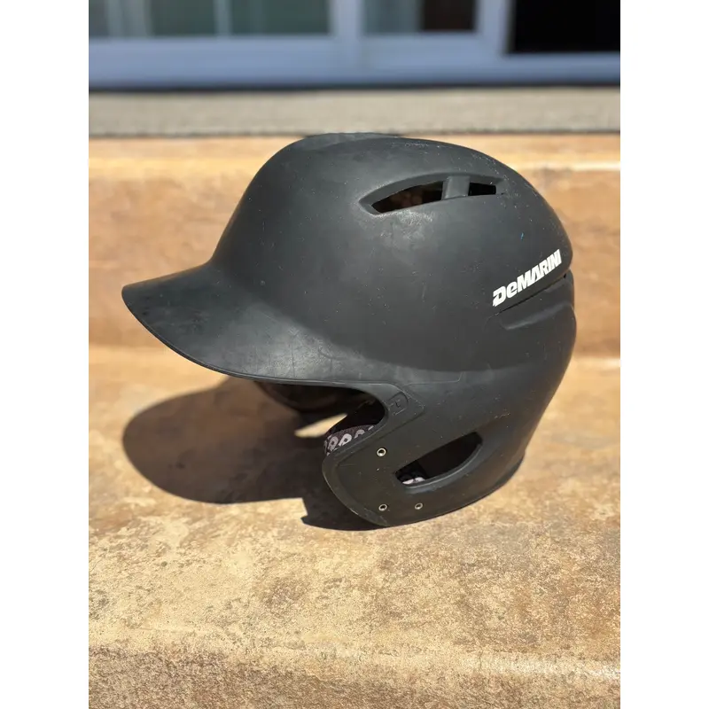 7 - 7 5/8 DeMarini Matte Black Batting Helmet (Used)