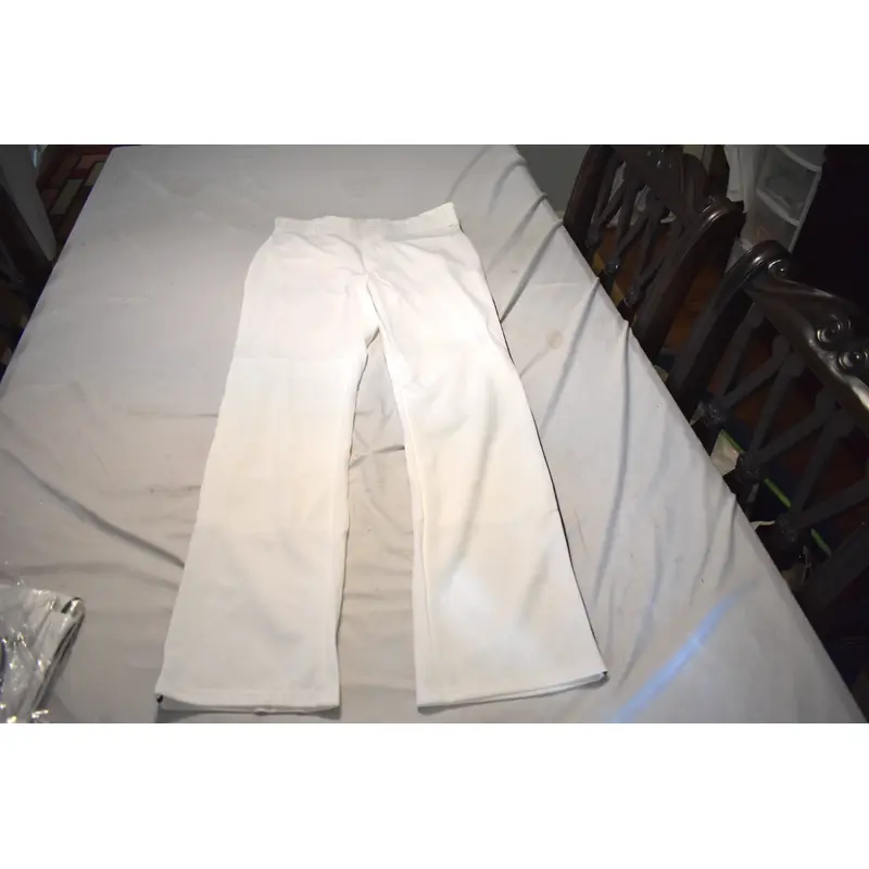 NEW - Alleson Athletics Piped Baseball Pants, White/Blue, Adult Large