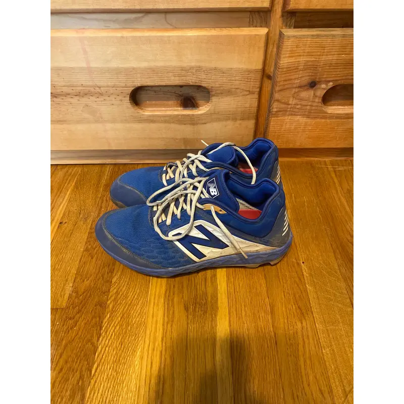 Size 10 NEW BALANCE - MEN'S ROYAL/WHITE 3000V4 FRESH FOAM MOLDED CLEAT