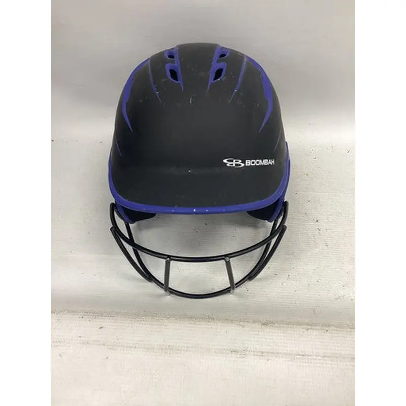 Used BoomBah HELMET Batting Helmet w/Mask Black One Size 11851-S000036460