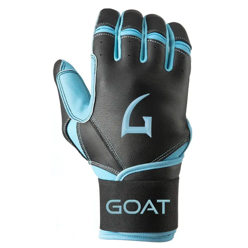 GOAThletic Batting Gloves - Black & Electric Blue - YOUTH EXTRA LARGE - NEW