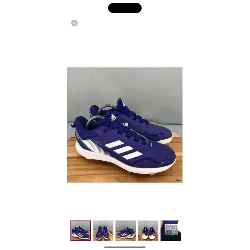 Purple Adidas 10.5 Baseball Cleat