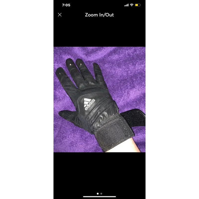 NEW Womens Adidas right handed leather batting glove BLACK