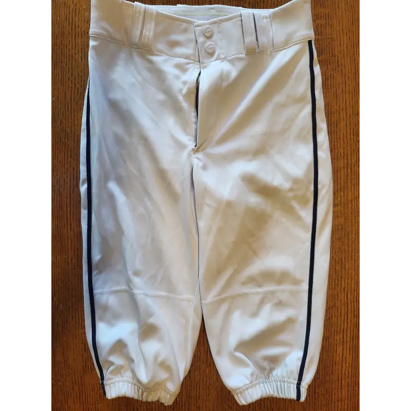 White w/navy pinstrip Youth Unisex Used Large Champro knickers