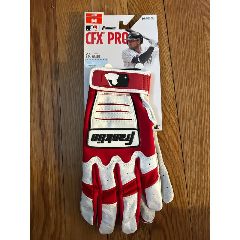 New Franklin CFX Pro Batting Gloves Red/White Adult Medium