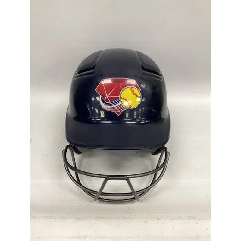 Used Easton ALPHA W/ MASK Batting Helmet w/Mask Navy Blue M/L 11851-S000033220