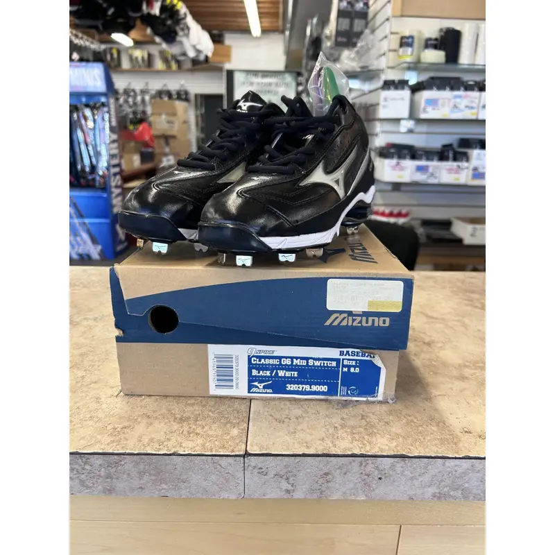 Black New Size 8.0 (Women's 9.0) Adult Men's Mizuno Low Top Metal