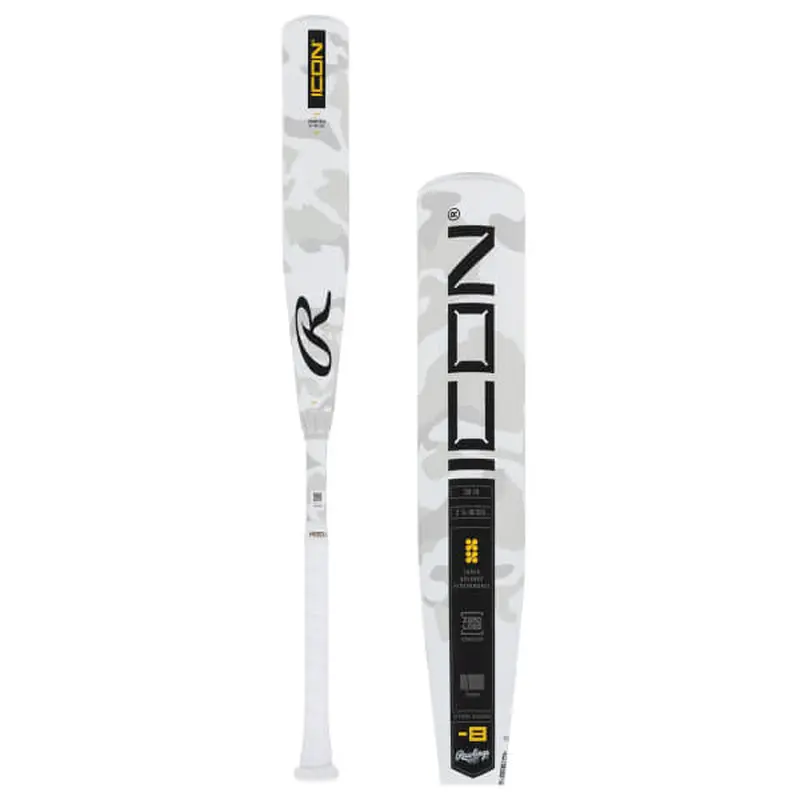 New 2025 Rawlings Icon USSSA Certified Bat (-8) Composite 23 oz 31"