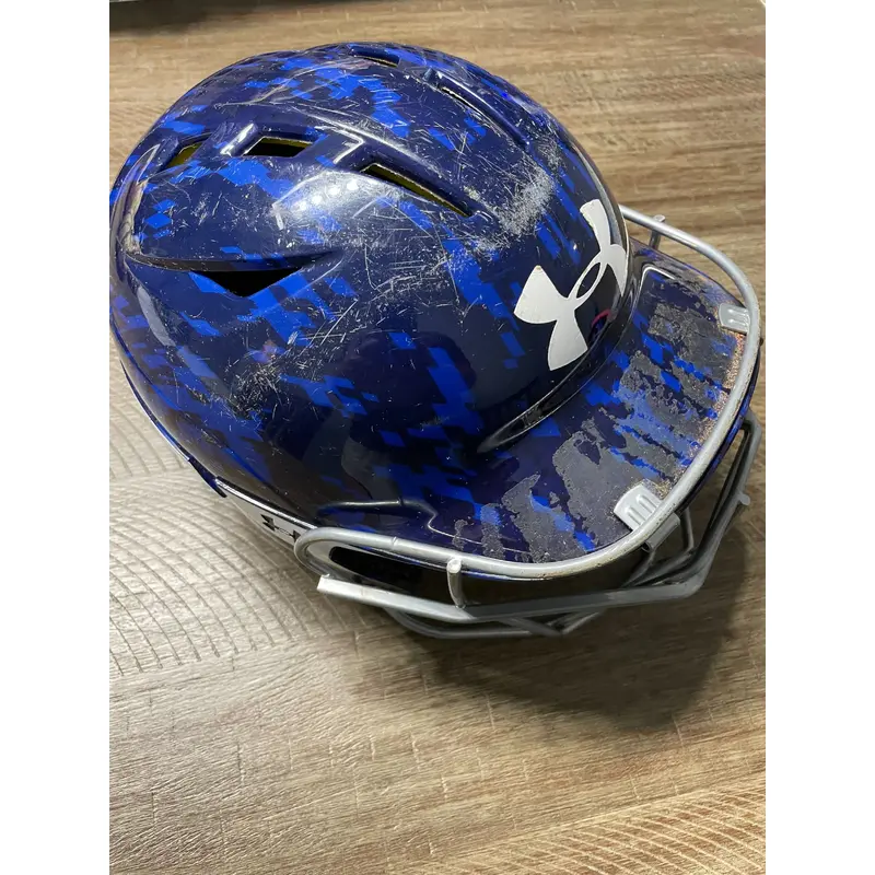 Navy Used 6 3/4 Under Armour Batting Helmet