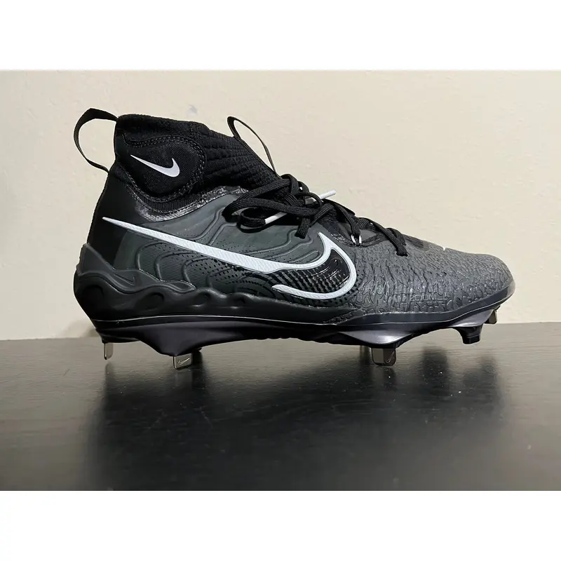 Nike Alpha Huarache NXT Black Metal Baseball Cleats Zoom Air DJ6517-010 Size 8.