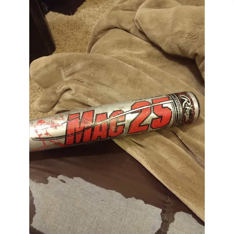 Vintage Used Rawlings Alloy MAC 25 Bat (-11) 18 oz 29"