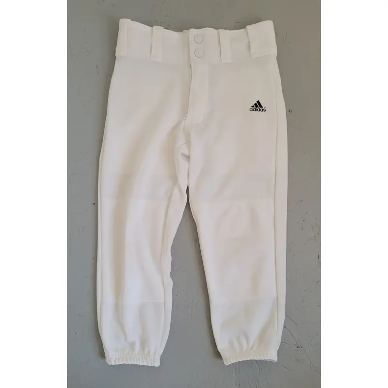 White, Adidas Baseball/Softball Pants, Youth XS, Used
