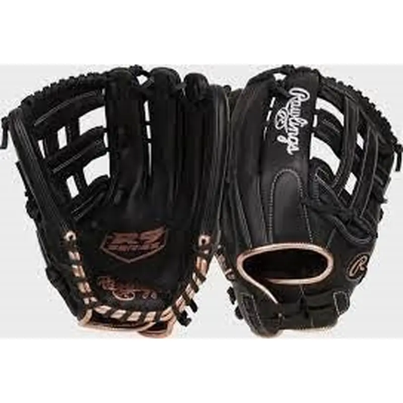New Rawlings R9 BB/SB First Base RH Throw Black 12 1/2" 11347-RAWR00704420