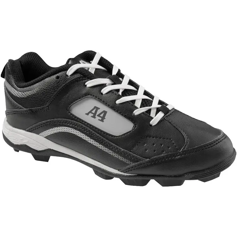A4 Junior Baseball Rookie Cleats with Interchangeable Team Color - Size 4.5