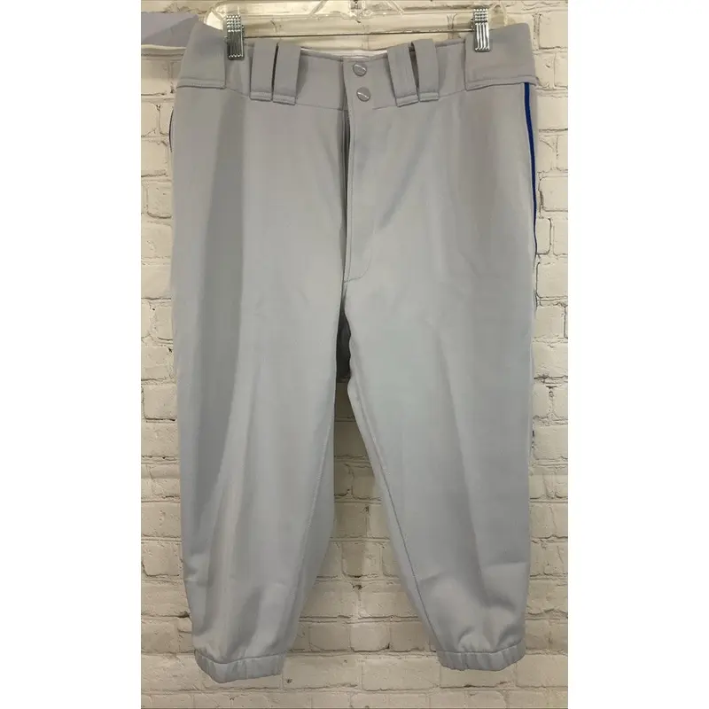Mizuno 350409 Adult Polyester Short Baseball Pants Grey Royal Blue M Medium