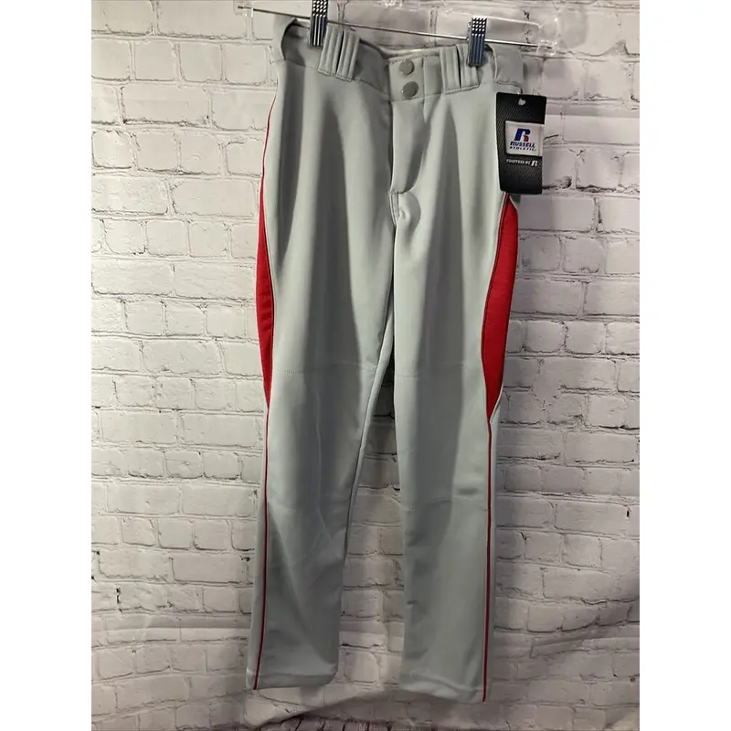 Russell Athletic Baseball Pants Size Small Gray Red New With Tags
