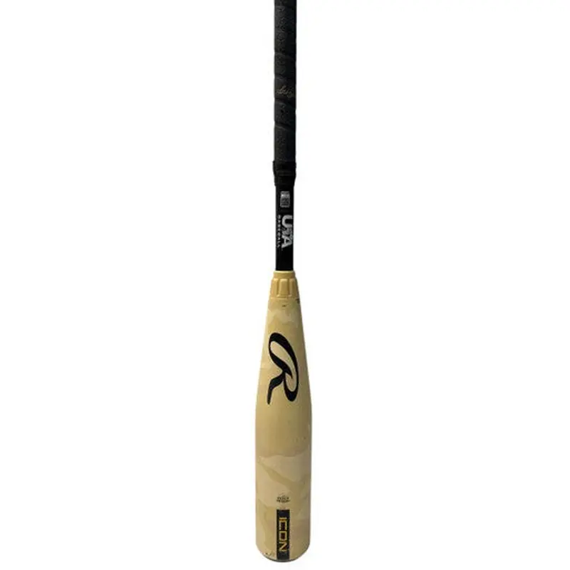 Used Rawlings ICON USA BB/SB USA 2 5/8 Bat Black And Tan 27" 11835-S000197592