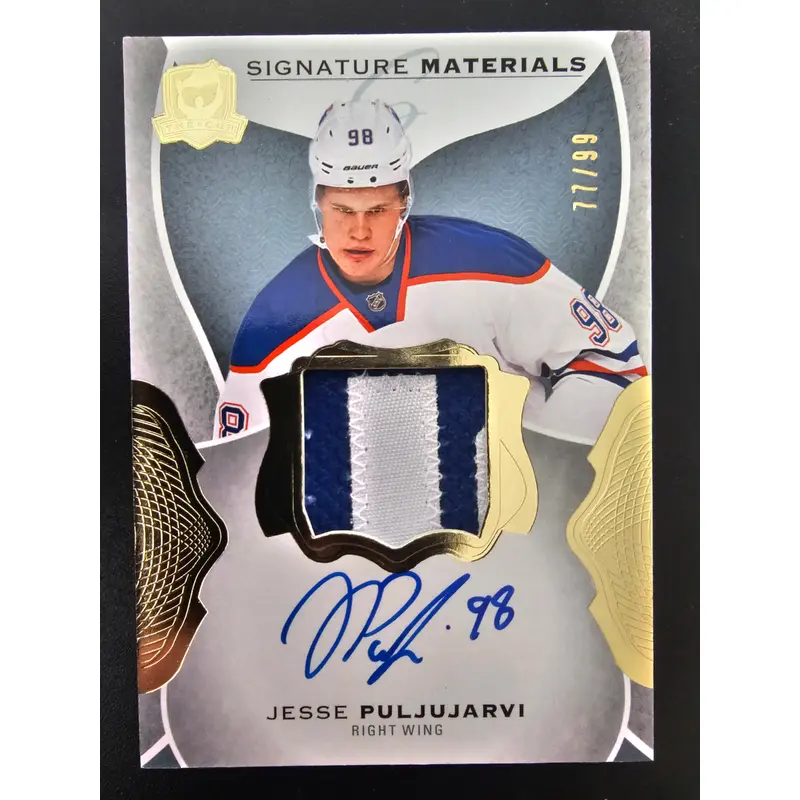 2016-17 Upper Deck The Cup - Signature Materials Jesse Puljujarvi RY #SI-JP /99