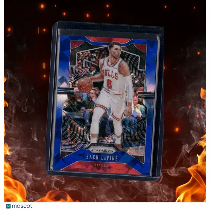2019-20 Panini Prizm Zach LaVine Blue Cracked Ice 61/99 #61