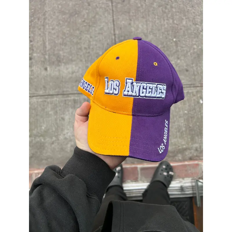 Vintage Early 2000s Bootleg Los Angeles Lakers Velcroback hat