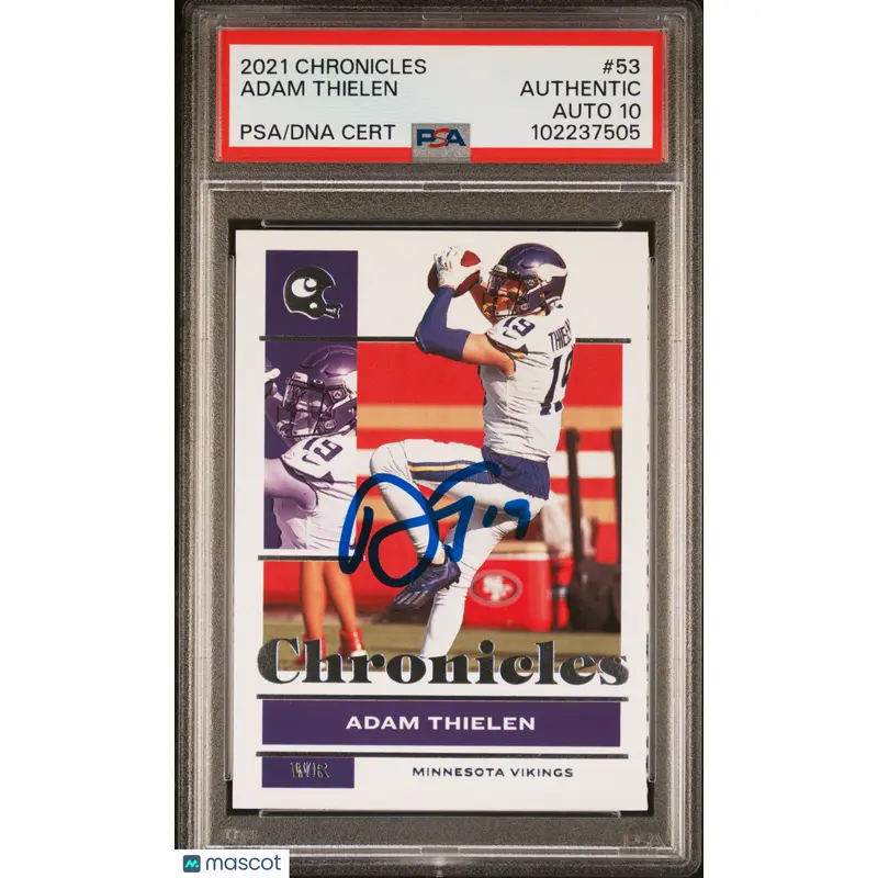2021 Panini Chronicles #53 Adam Thielen PSA A Auto 10