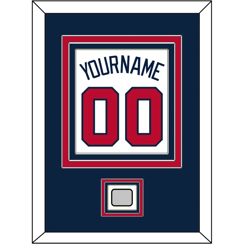 Atlanta Name, Number & World Series Champions Patch - Home White - Triple Mat 3