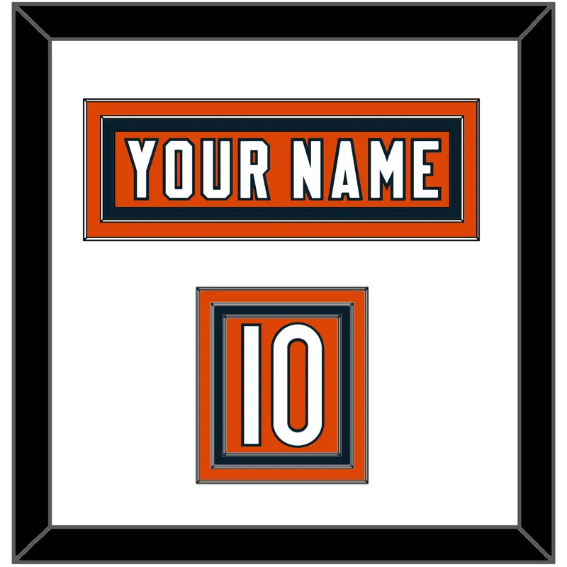 Chicago Nameplate & Number (Shoulder) - Alternate Orange - Triple Mat 1