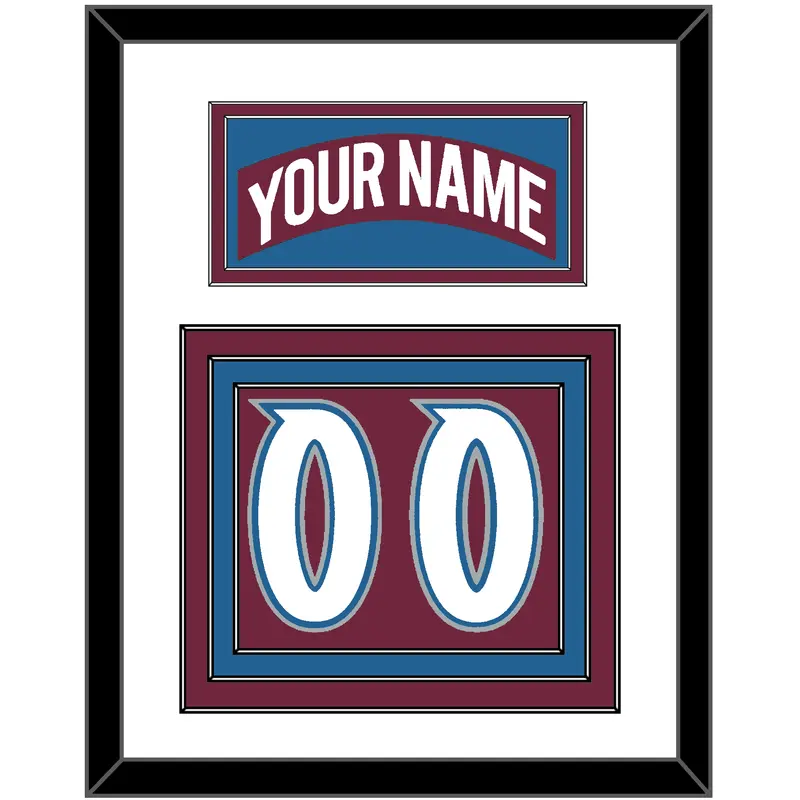 Colorado Nameplate & Number (Back) - Road Burgundy (1999-2001) - Triple Mat 1