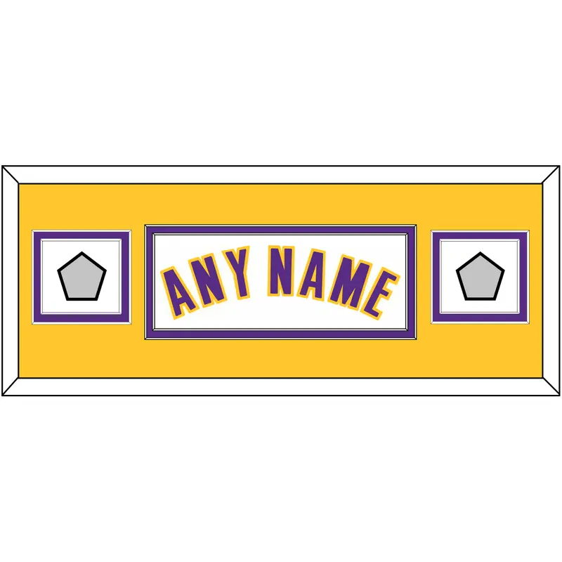 Los Angeles Name & 2 Champions Patches - Alternate White (2002-2018) - Double Mat 8