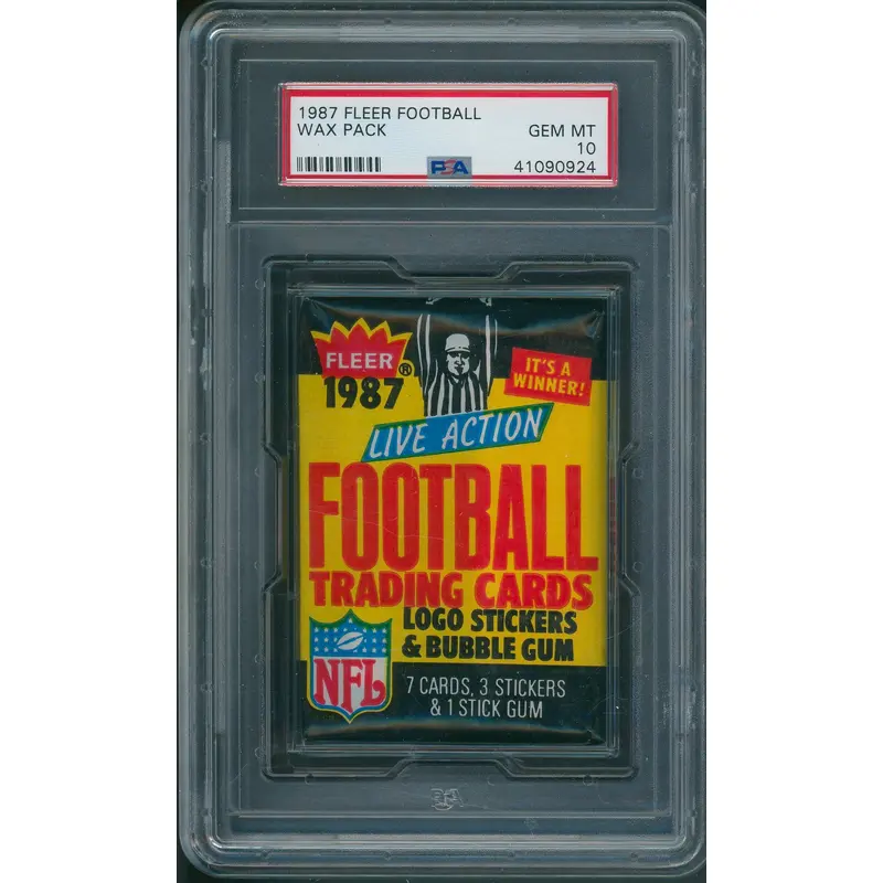 1987 Fleer Football Unopened Wax Pack PSA 10