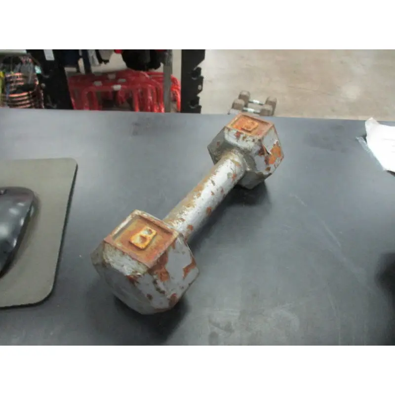 Used 8 LB Cast Iron Dumbbell