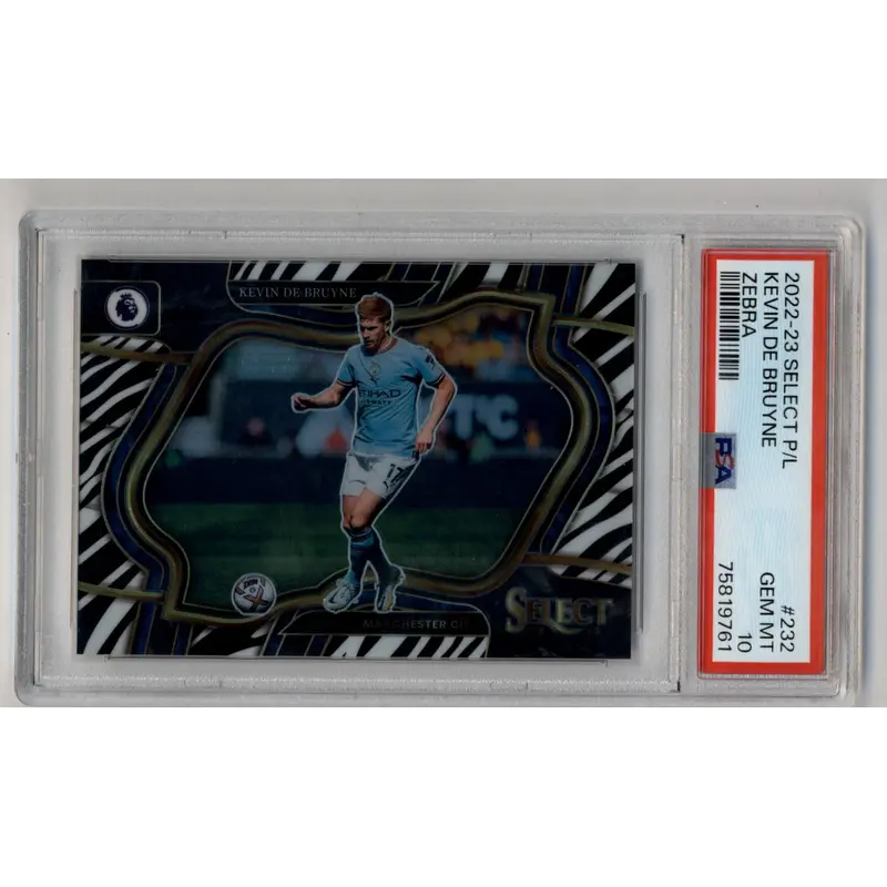 Kevin De Bruyne 2022-23 Select Zebra 11/25 PSA 10 Gem Mint