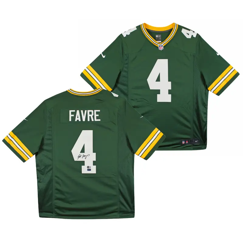Packers Brett Favre Authentic Signed Green Nike Game Jersey BAS Witnessed
