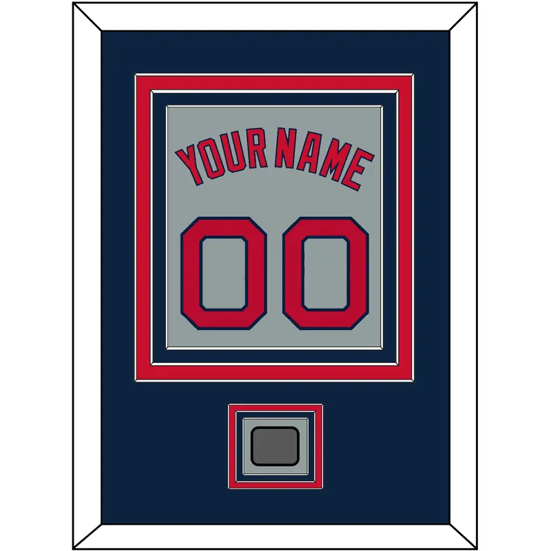 Boston Name, Number & World Series Jersey Patch - Road Gray - Triple Mat 3