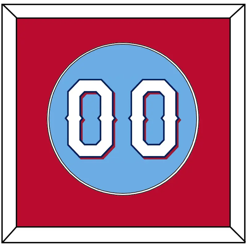 Texas Number - Alternate Powder Blue (2020-2023) - Single Mat 3