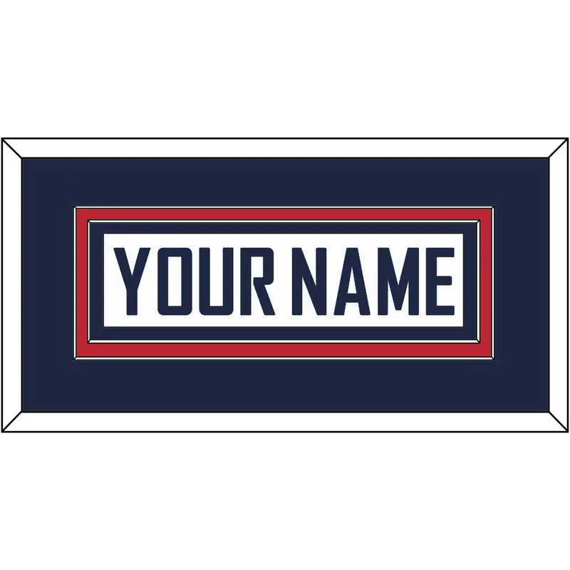 United States Mens Hockey Nameplate - 2010 Olympics Home White - Double Mat 2