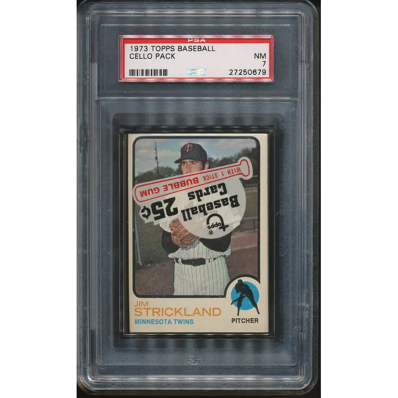 1973 Topps Baseball Unopened Cello Pack PSA 7
