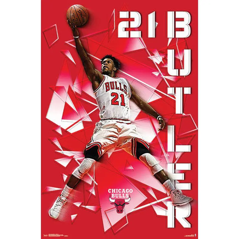 Jimmy Butler "Smashing" Chicago Bulls Official NBA Basketball Poster - Trends 2017